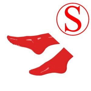 Latex Foot Socks by Honour Skin Two Red Molded Size Small S